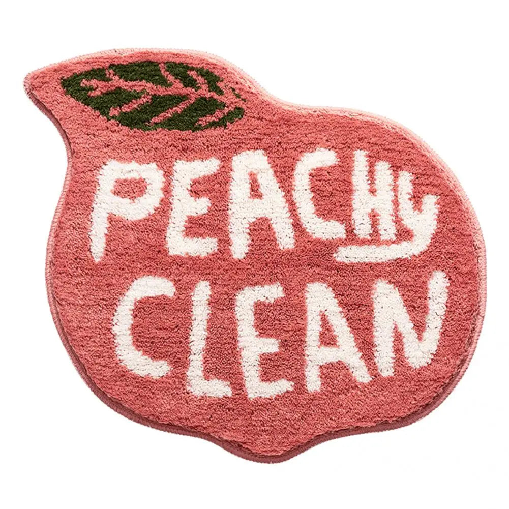 Easy to Clean Quick Drying Lemon Peach Flocking tufted Rugs.