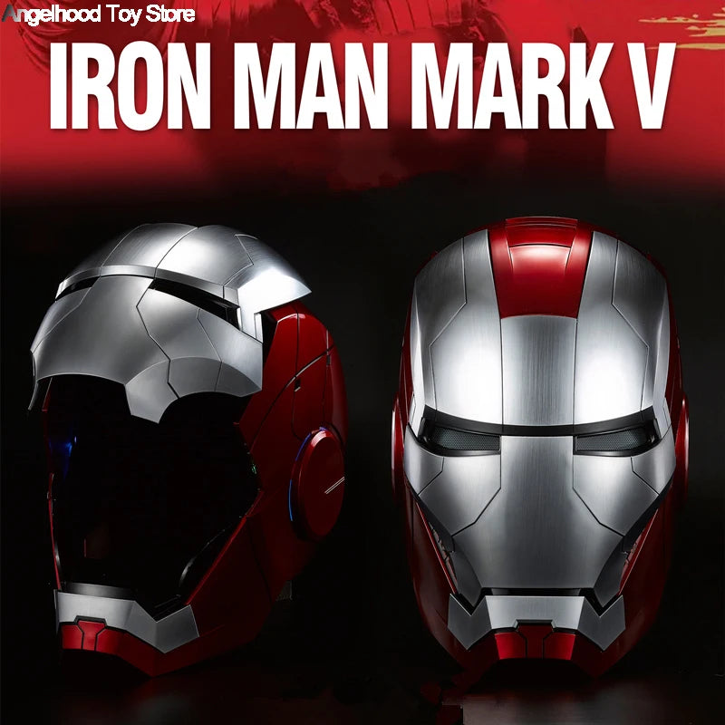 Mk5 New Cosplay Iron Man Mk5 Helmet Electric Multi-piece Opening and Closing Helmet Voice Control Eyes Model Children Adult Gift