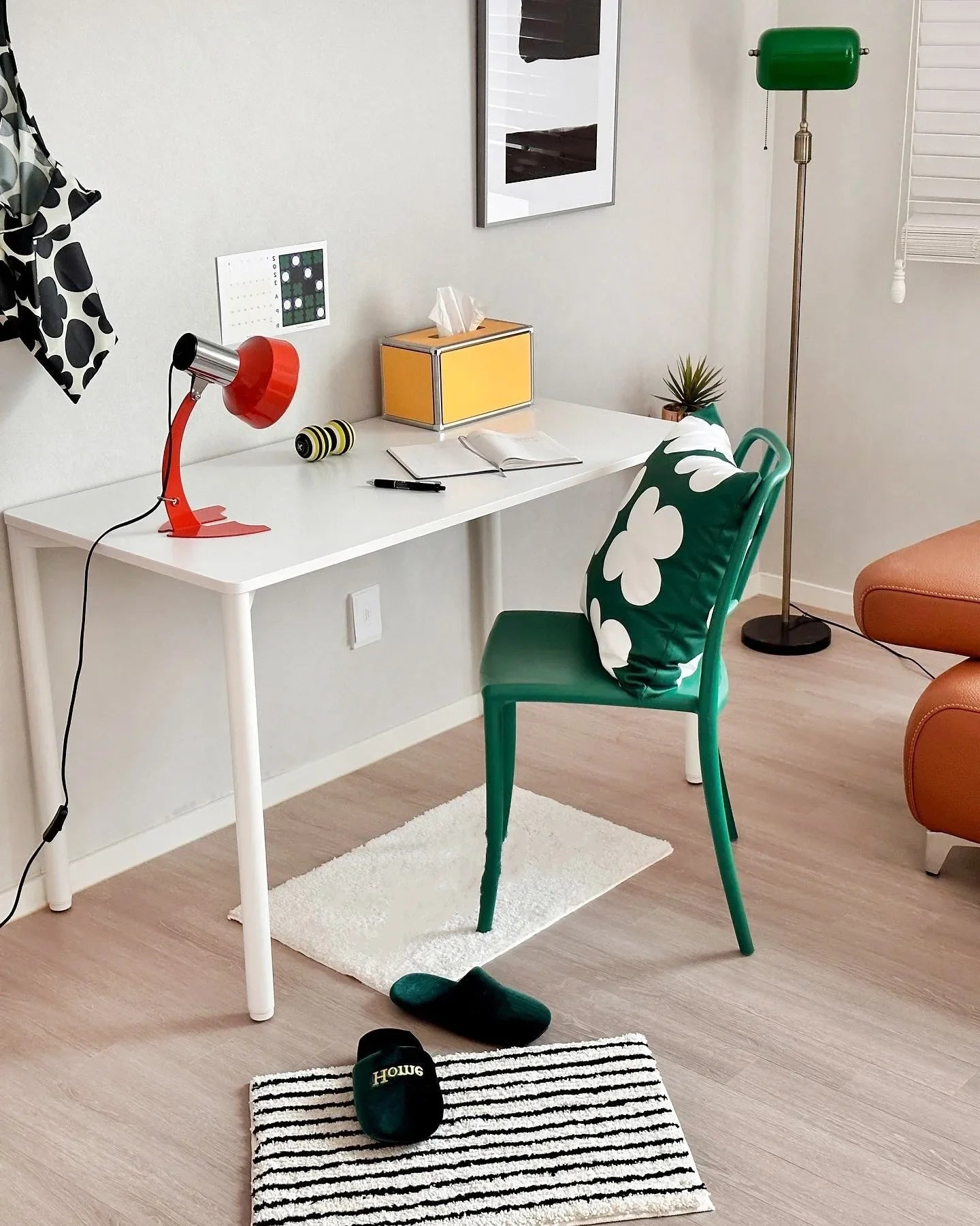 Flocking Striped Rugs for Bedroom Bedside Decor.