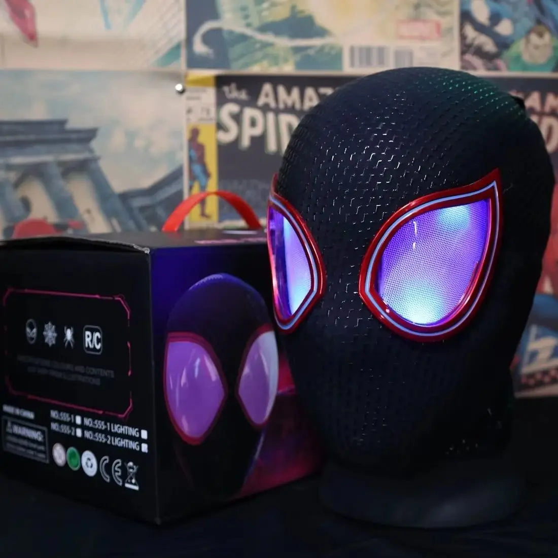 Miles Morales Spiderman Cosplay Headgear Mask.