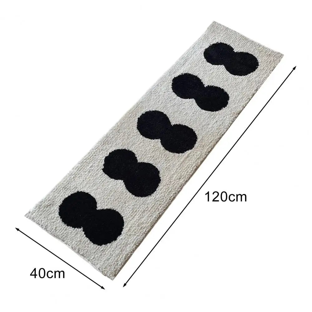 Non-Slip Soft Fluffy Plush Kids Bedroom Bath Mat with Gourd Pattern.