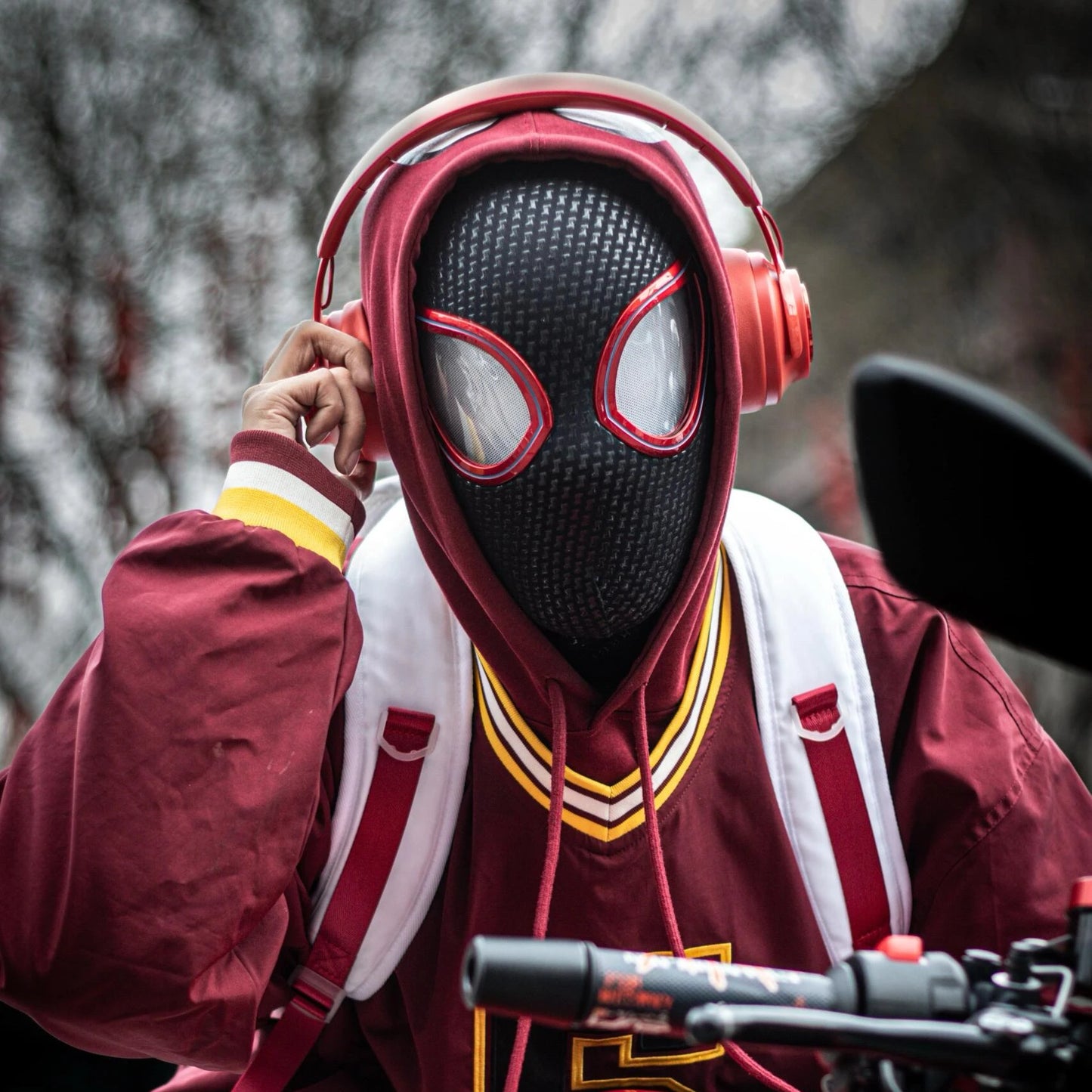 Miles Morales Spiderman Cosplay Headgear Mask.