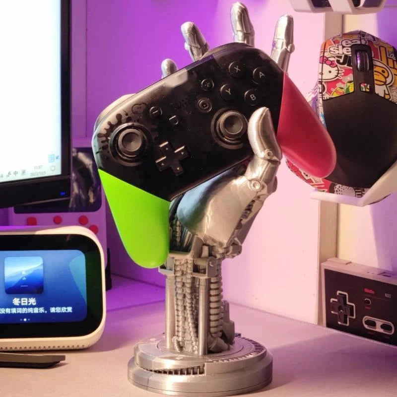 Cyberpunk 3D-Printed Game Controller Stand for Xbox & PS5.