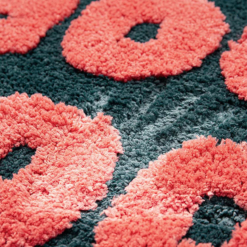 Tufting Good Funny Letters Bathmat Bathroom Mat Soft Rugs.