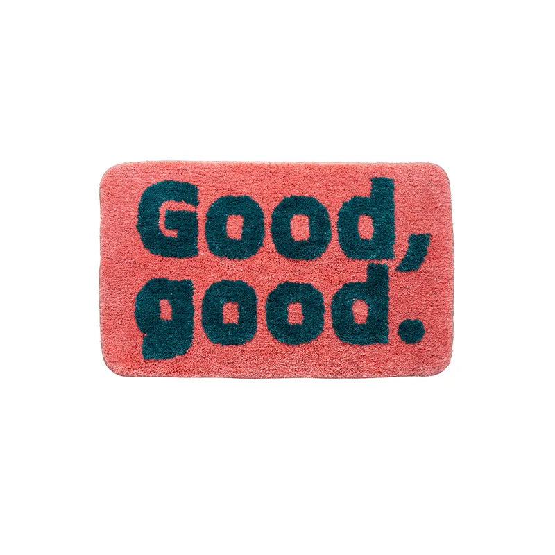 Tufting Good Funny Letters Bathmat Bathroom Mat Soft Rugs.