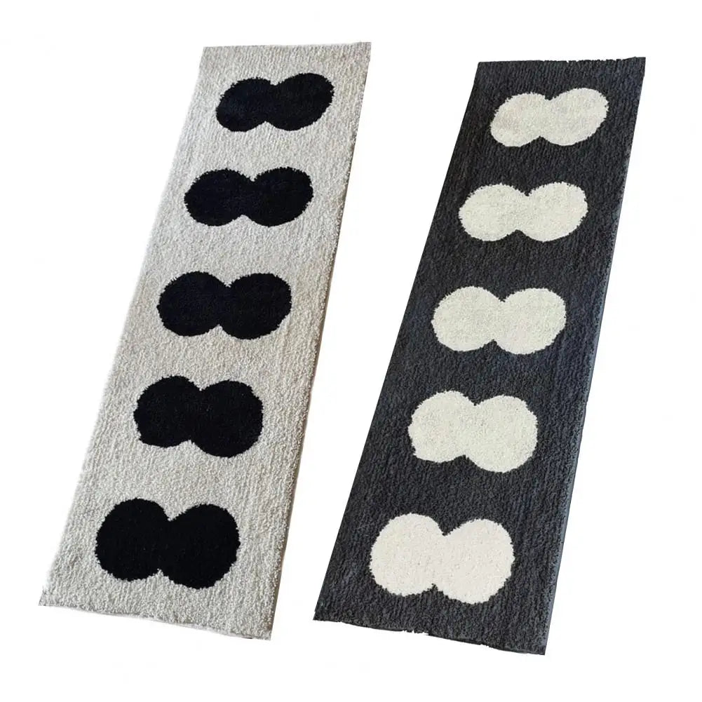 Non-Slip Soft Fluffy Plush Kids Bedroom Bath Mat with Gourd Pattern.