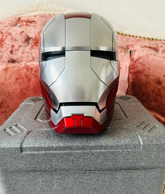 Mk5 New Cosplay Iron Man Mk5 Helmet Electric Multi-piece Opening and Closing Helmet Voice Control Eyes Model Children Adult Gift
