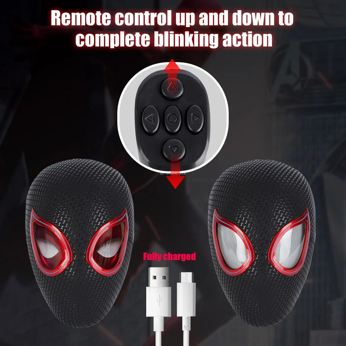 Miles Morales Spiderman Cosplay Headgear Mask.