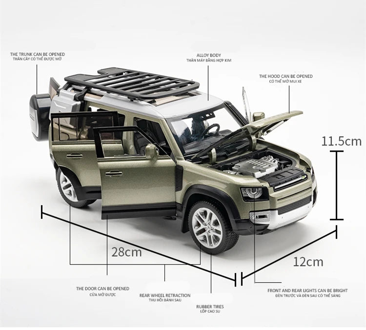 Range Rover Defender SUV Alloy Car Model Diecast Metal.