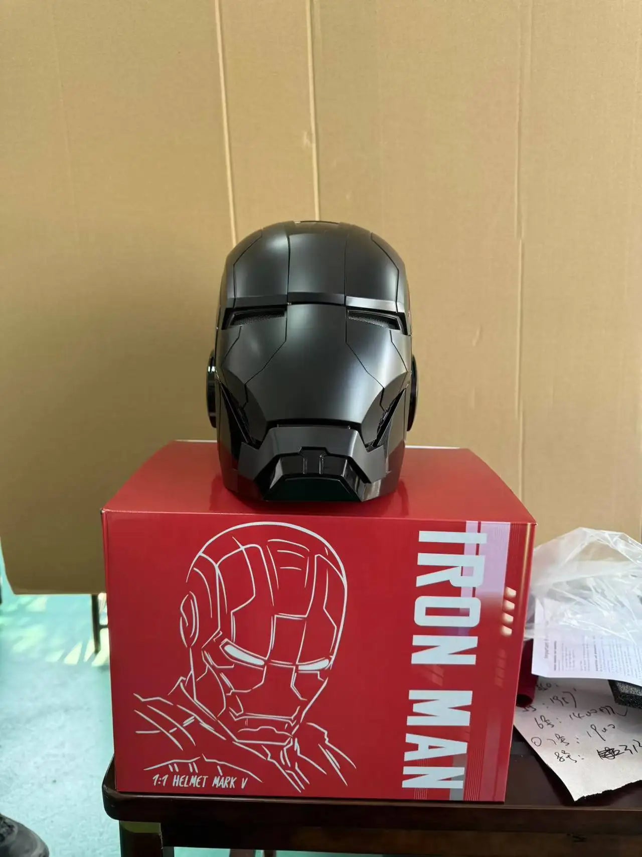 The Avengers Iron Man Mk5 Helmet with Movable Plates And Voice-activation.