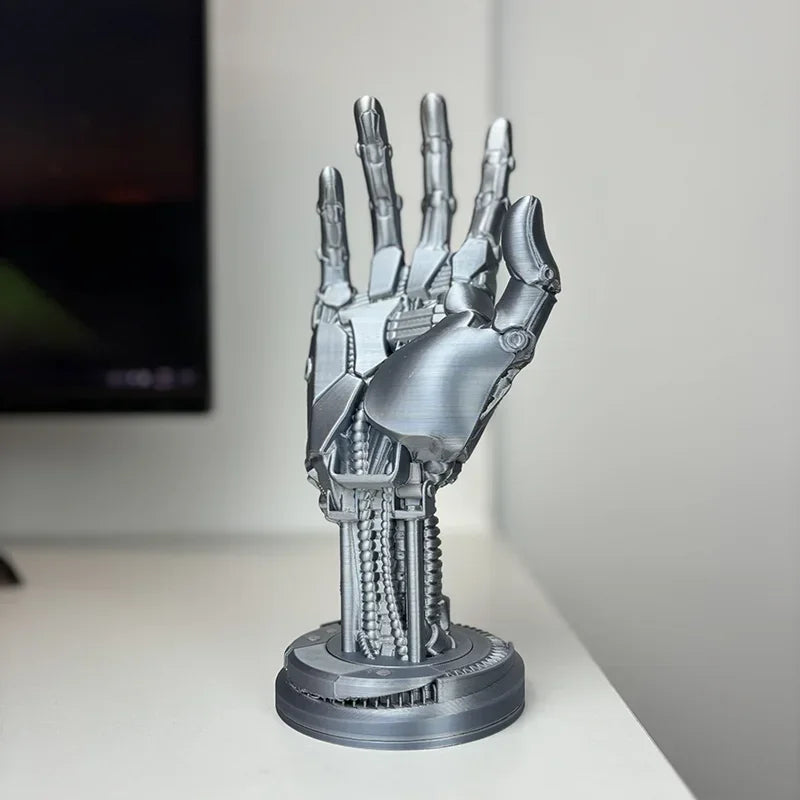 Cyberpunk Robotic Hand Statue Game Controller Stand.