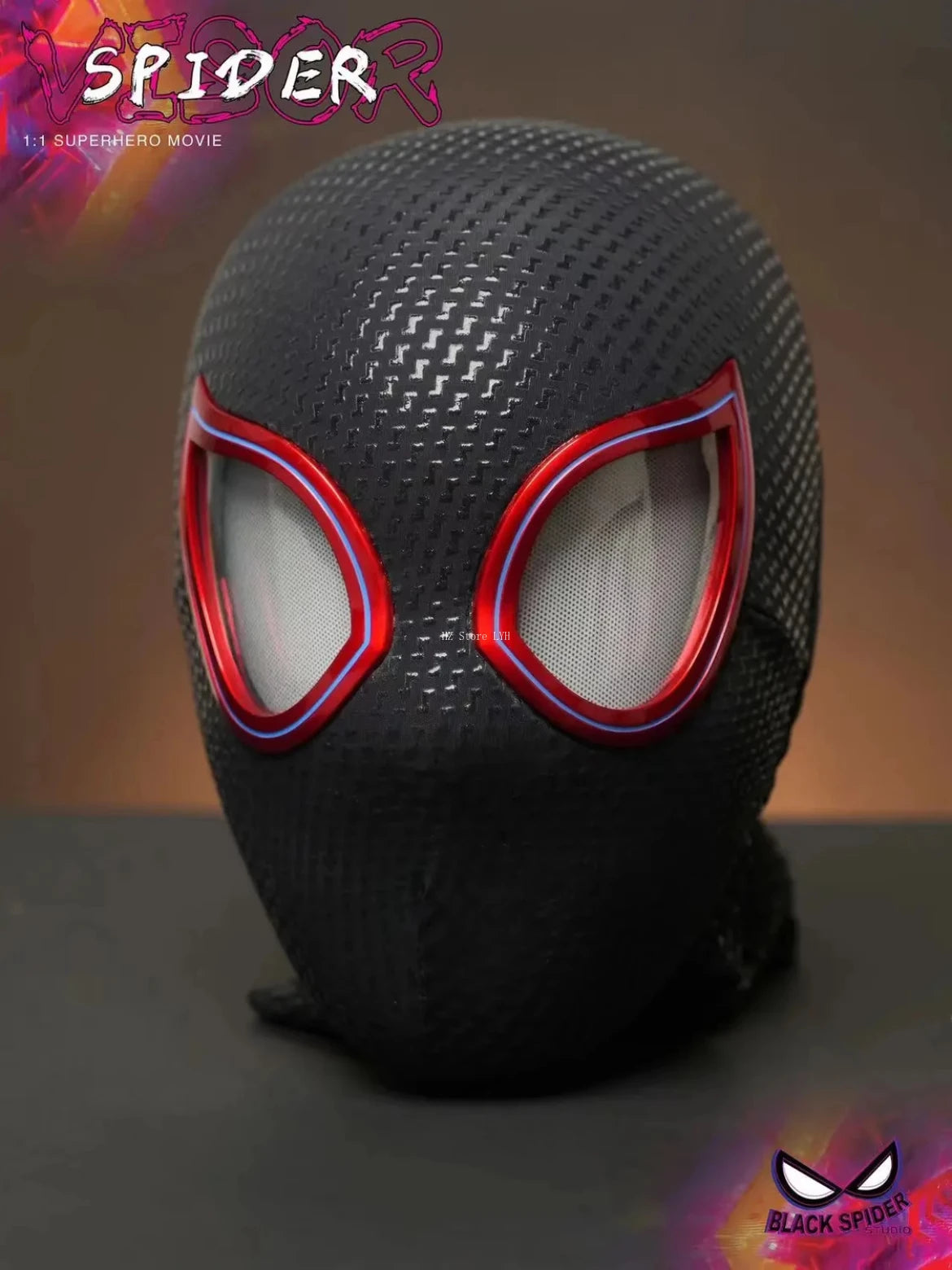 Miles Morales Spiderman Cosplay Headgear Mask.