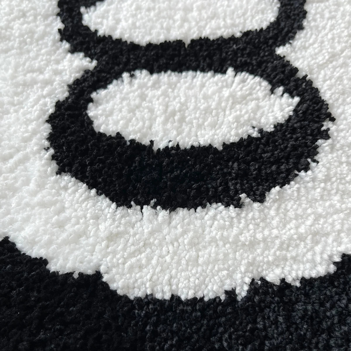 Black Billiards 8 Ball Round Tufted Rugs.