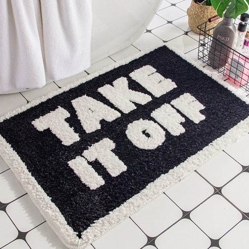 "TAKE IT OFF" Fluffy Microfiber Fluffy Rugs.