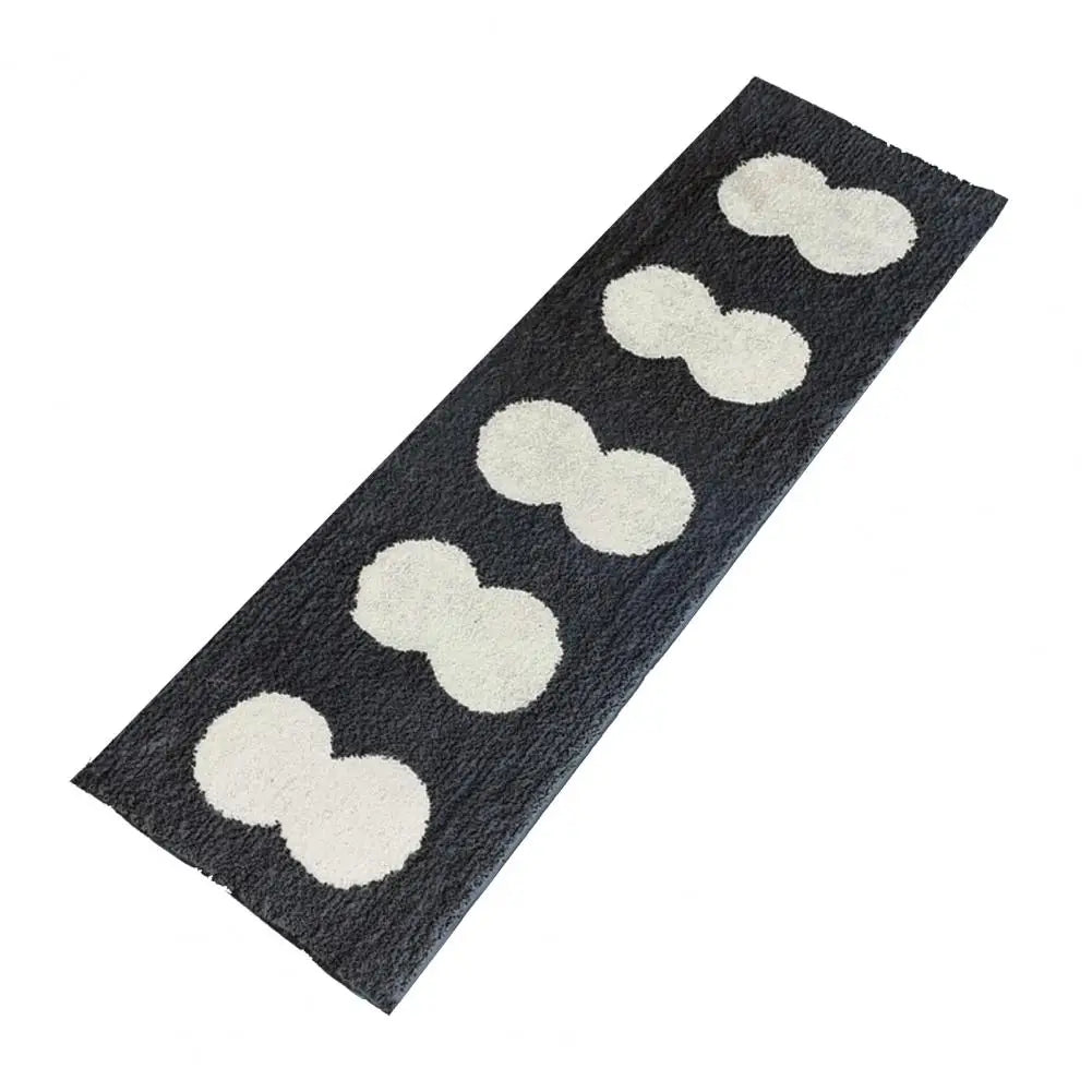 Non-Slip Soft Fluffy Plush Kids Bedroom Bath Mat with Gourd Pattern.