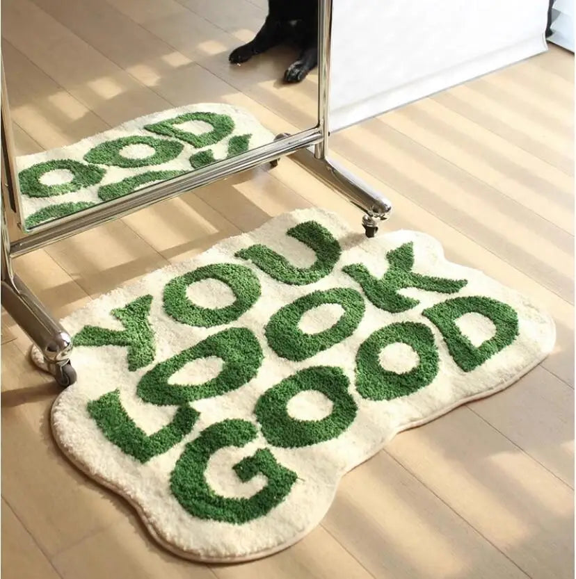 Tufted You Look Good Rug Handmade Rug.