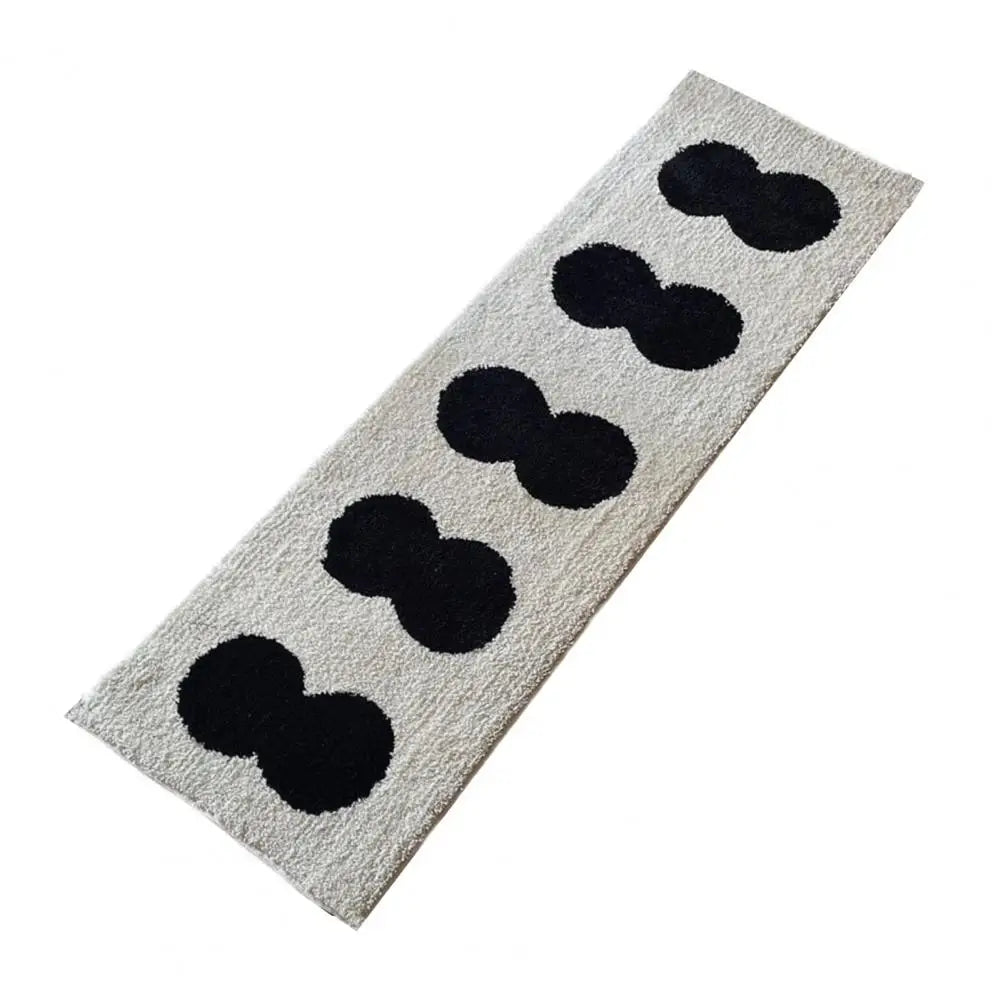 Non-Slip Soft Fluffy Plush Kids Bedroom Bath Mat with Gourd Pattern.