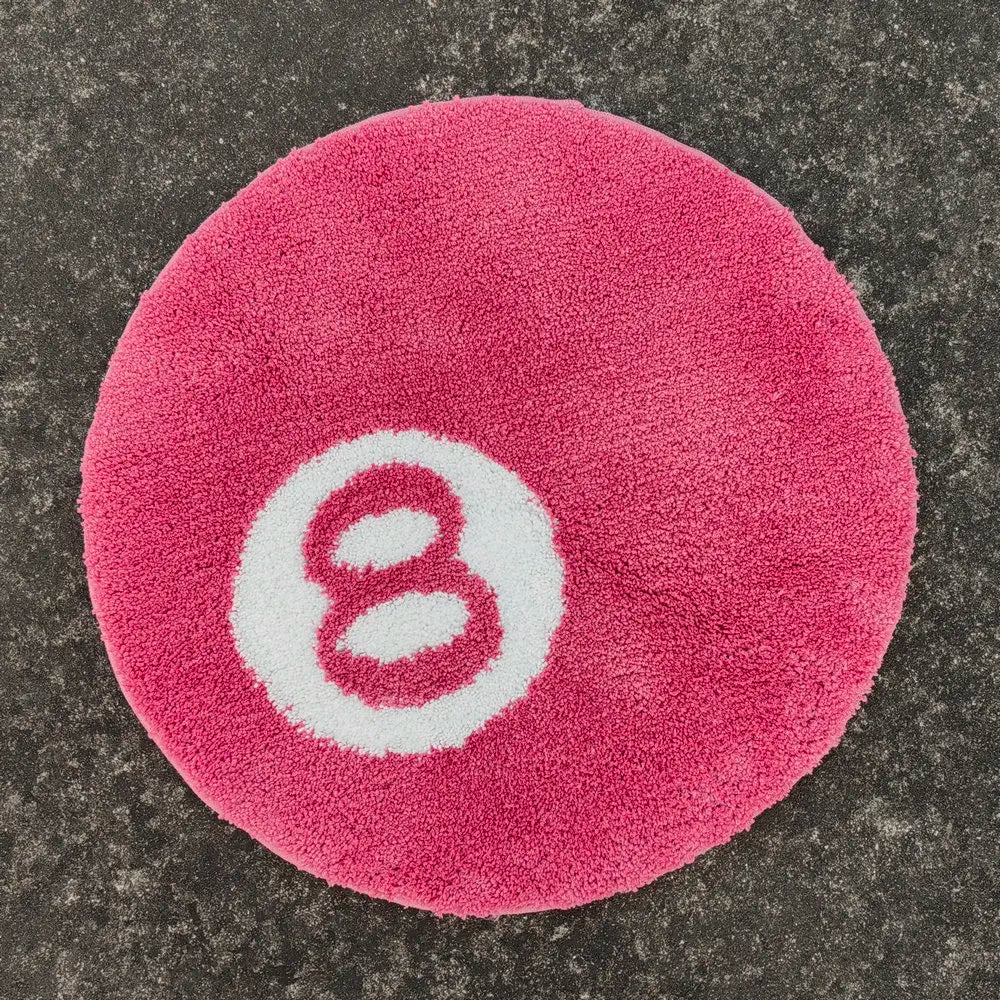 Pink 8 Ball Tufted Rugs.