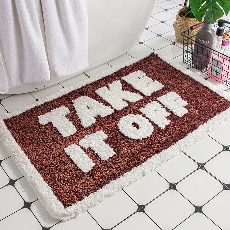 "TAKE IT OFF" Fluffy Microfiber Fluffy Rugs.