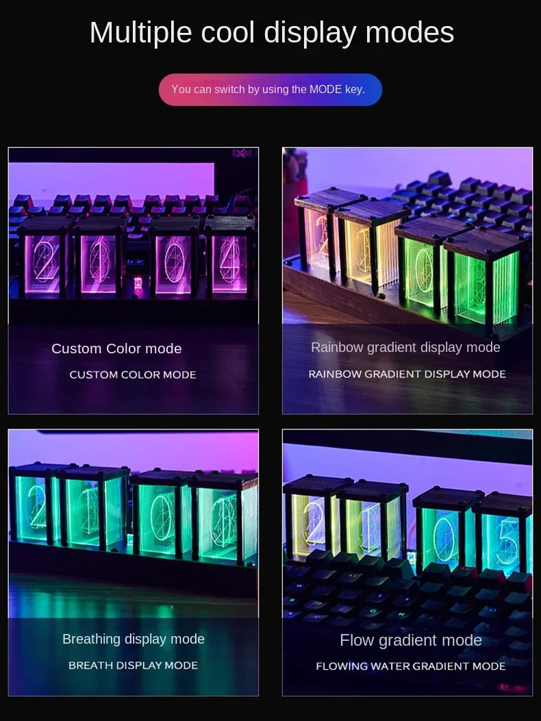 Nixie Tube Clocks.