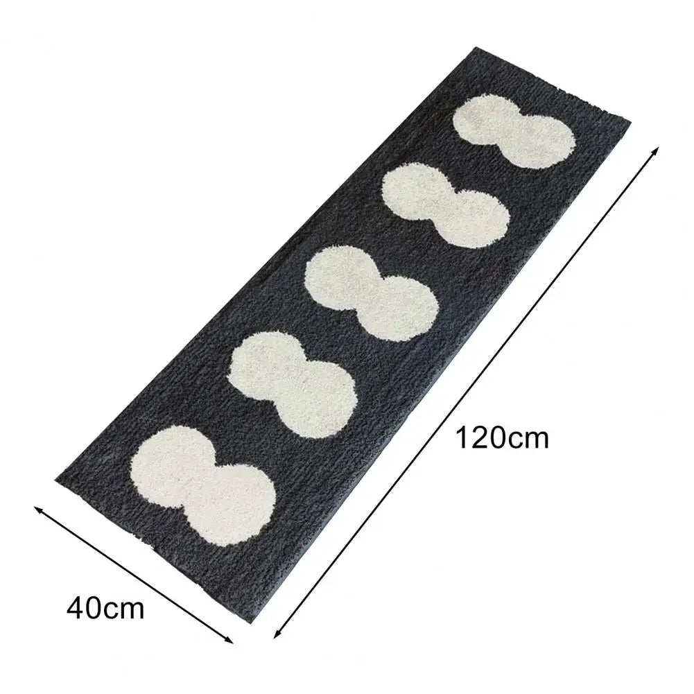 Non-Slip Soft Fluffy Plush Kids Bedroom Bath Mat with Gourd Pattern.
