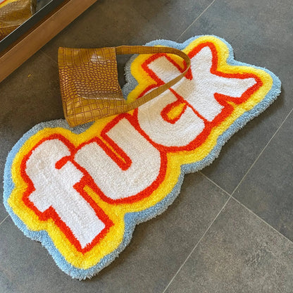 "Fuck" Text Tufted Rugs.