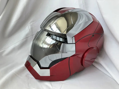 Iron Man Helmet Mk5 Voice Control Eyes With Light Model Toys For Adult Electric Wearable Christmas Gift.