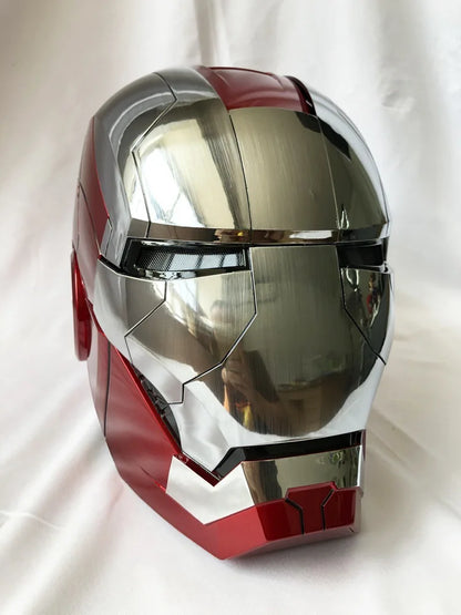 Iron Man Helmet Mk5 Voice Control Eyes With Light Model Toys For Adult Electric Wearable Christmas Gift.