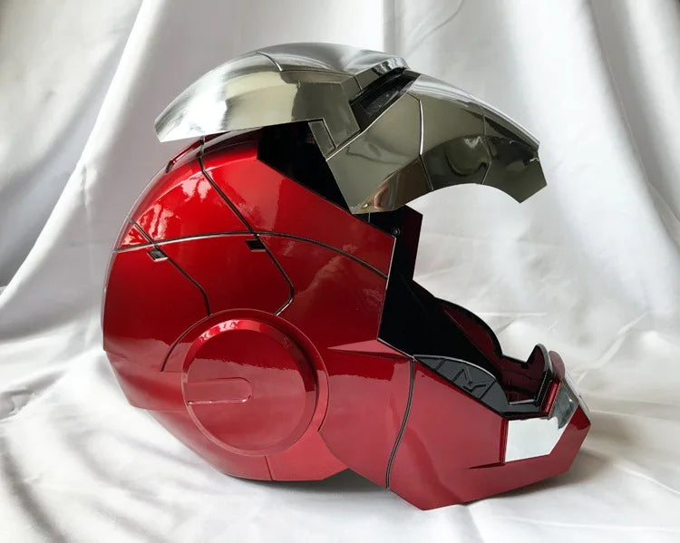 Iron Man Helmet Mk5 Voice Control Eyes With Light Model Toys For Adult Electric Wearable Christmas Gift.