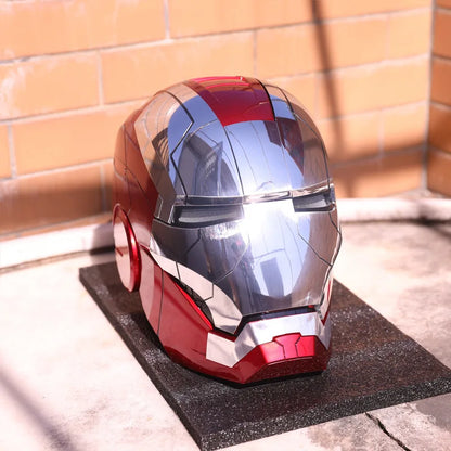 Iron Man Helmet Mk5 Voice Control Eyes With Light Model Toys For Adult Electric Wearable Christmas Gift.