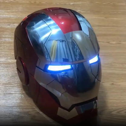 Iron Man Helmet Mk5 Voice Control Eyes With Light Model Toys For Adult Electric Wearable Christmas Gift.