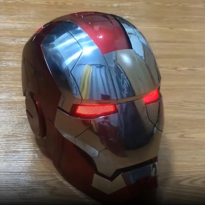 Iron Man Helmet Mk5 Voice Control Eyes With Light Model Toys For Adult Electric Wearable Christmas Gift.