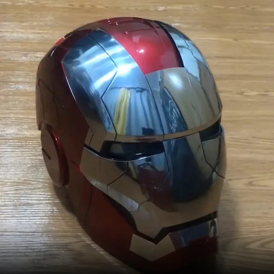 Iron Man Helmet Mk5 Voice Control Eyes With Light Model Toys For Adult Electric Wearable Christmas Gift.