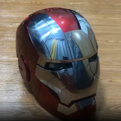 Iron Man Helmet Mk5 Voice Control Eyes With Light Model Toys For Adult Electric Wearable Christmas Gift.