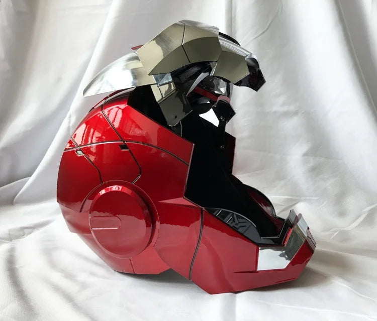 Iron Man Helmet Mk5 Voice Control Eyes With Light Model Toys For Adult Electric Wearable Christmas Gift.