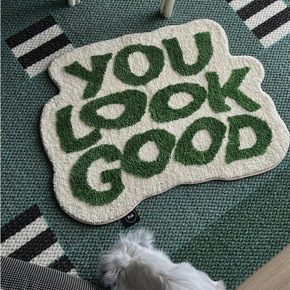 "You Look Good" Fluffy Tufted Rugs.