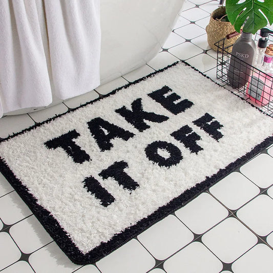 "TAKE IT OFF" Fluffy Microfiber Fluffy Rugs.
