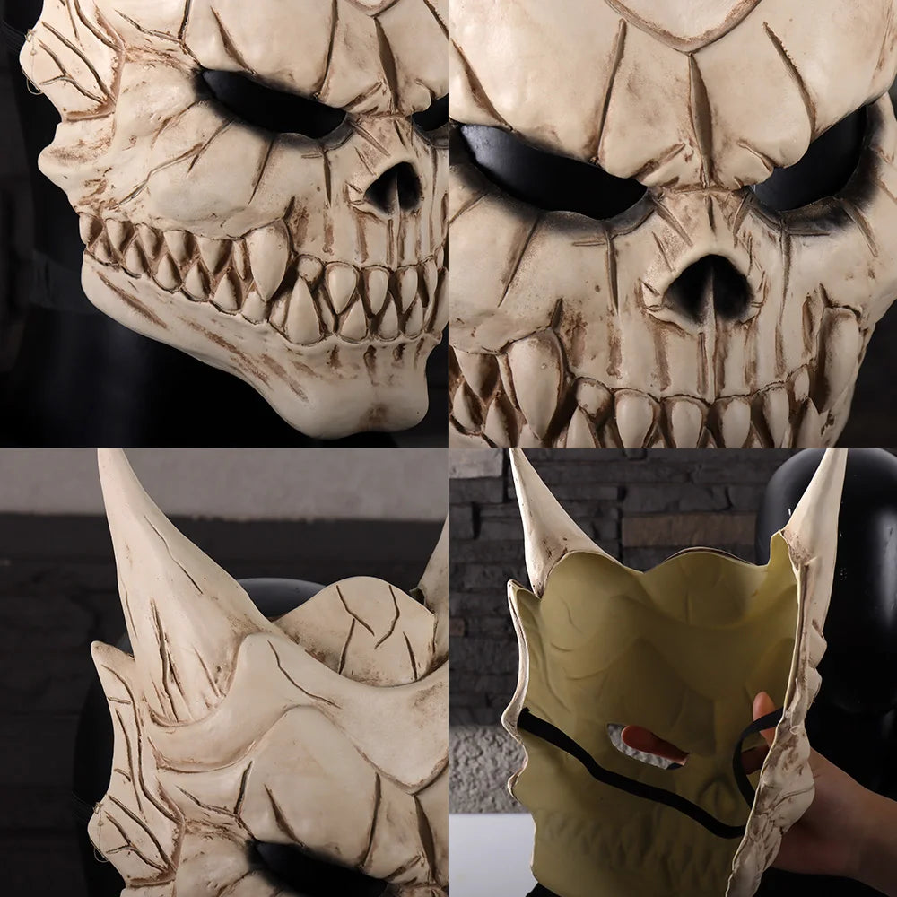 Anime Kaiju No 8 Skull Monster Latex Helmet Mask ☠ 🦇  🎃.