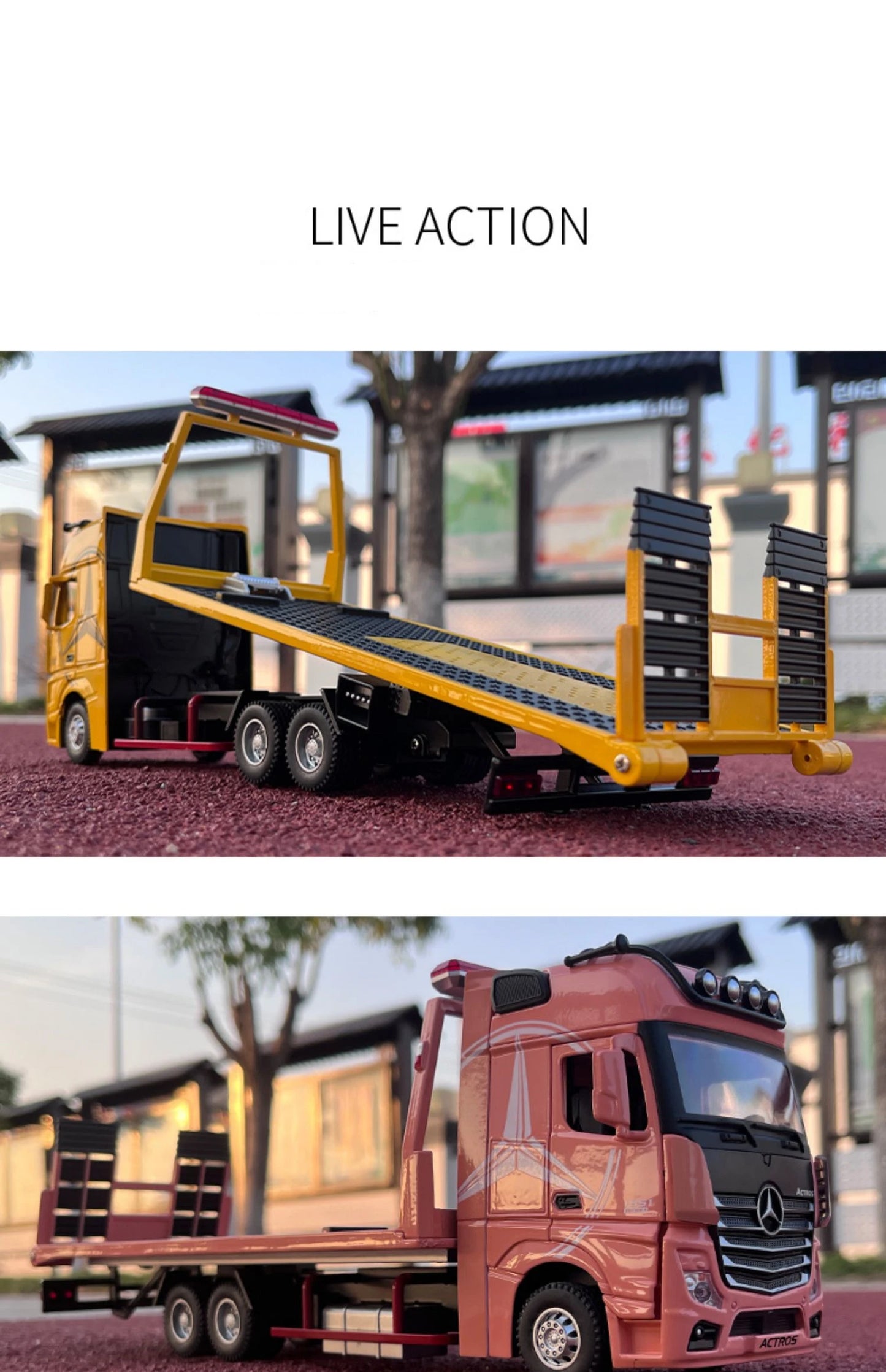 New Alloy Large Size Deck Flatbed Trailer Model.