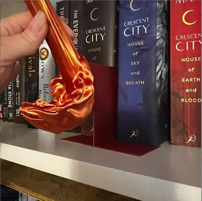Dragon Flame Book Corner Creative Gothic Dragon Flame Bookshelf Statue.