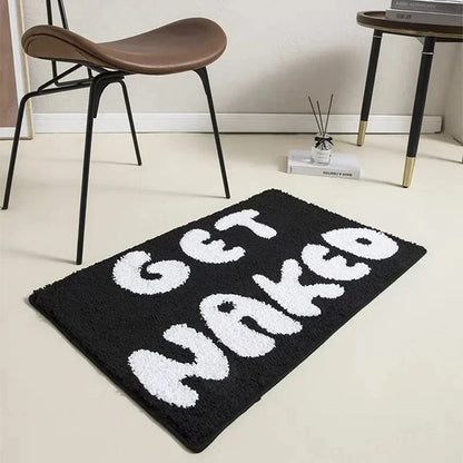 Nordic Black White Tufted Rugs "GET NAKED"