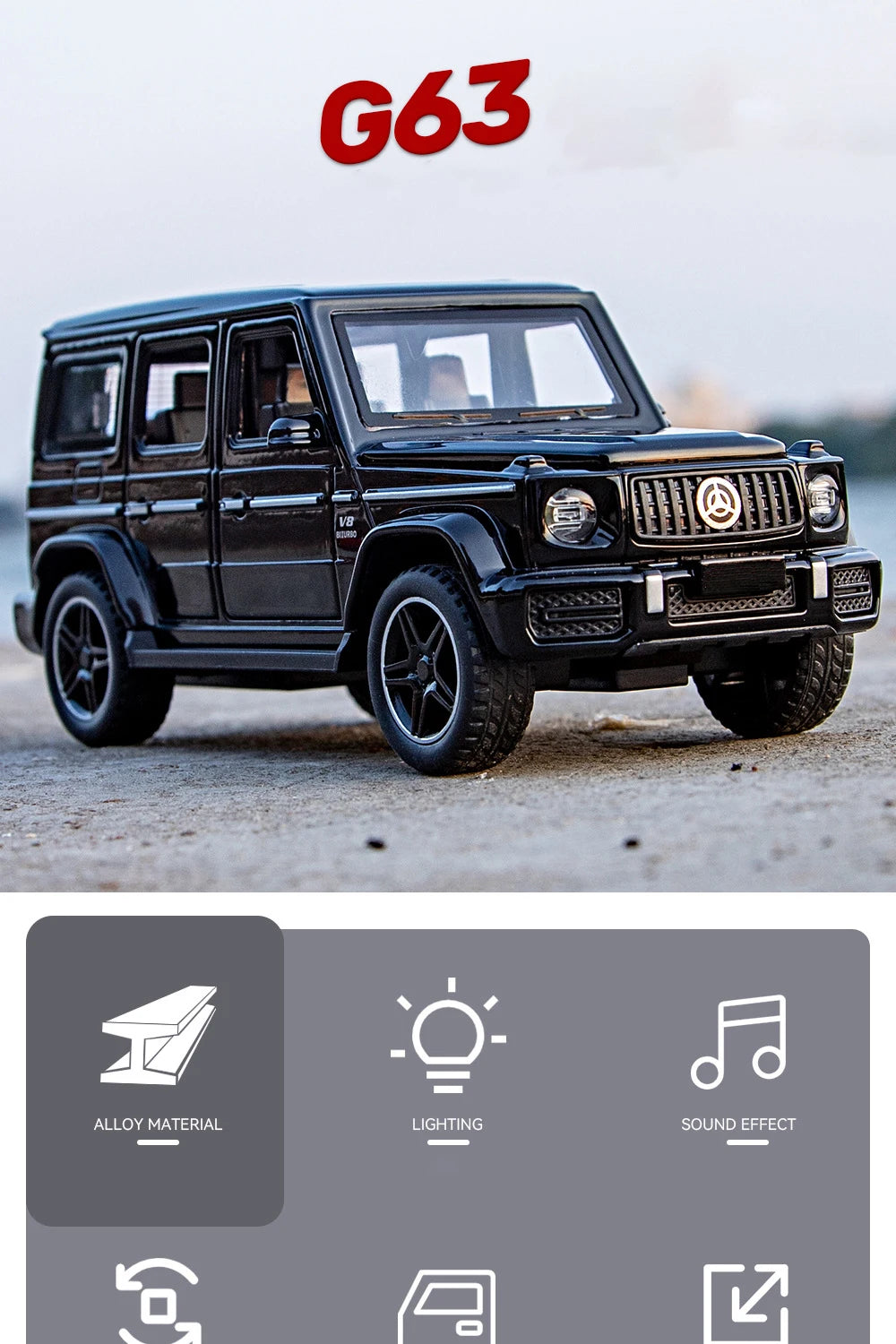 Benz G63 SUV Alloy Model Car Toy.