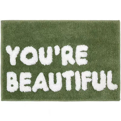 "YOU'RE BEAUTIFUL" Tufted Rugs.