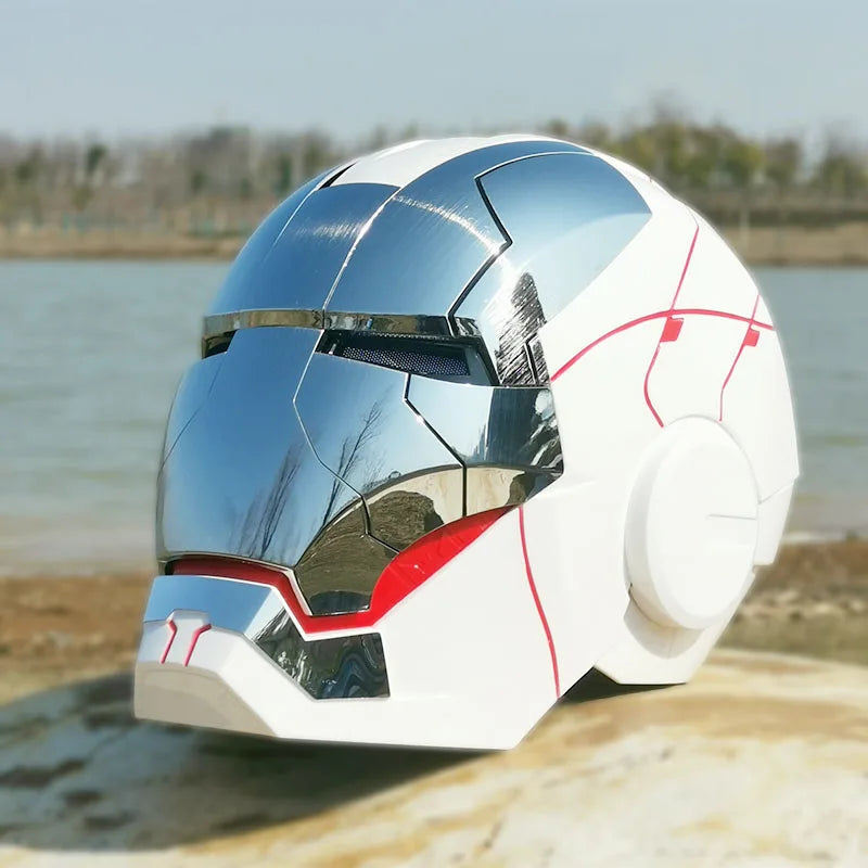 Iron Man Helmet Mk5 Voice Control Eyes With Light Model Toys For Adult Electric Wearable Christmas Gift.