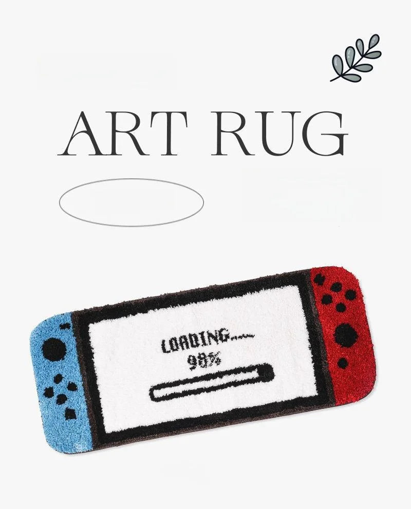 Switch Game Carpet Creative Flocking Anti-slip Rugs.