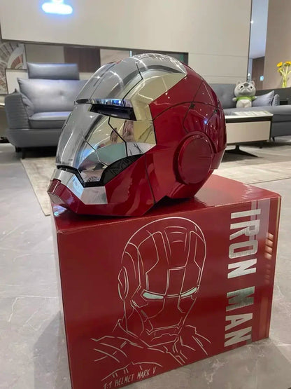 Marvel Electric Iron Man Helmet Voice Control Eyes With Light Model.