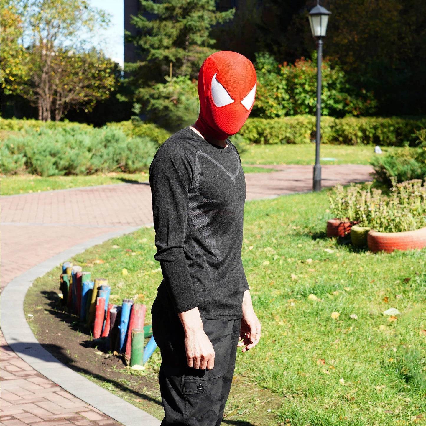 Marvel Black Scarlet Spider-man Mask With & Magnetic Eyes For Halloween 🦇 🎃.