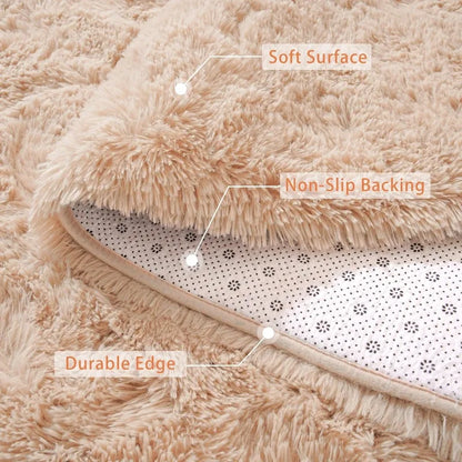 Fluffy Rugs for Living Room, Large Area Rugs With Memory Foam.