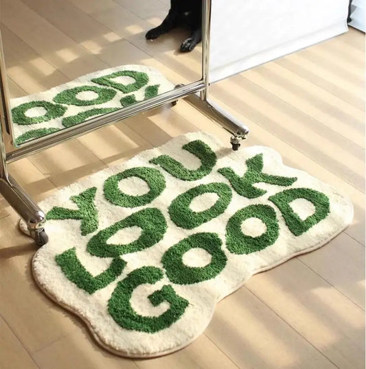 Tufted You Look Good Rug Handmade Rug.