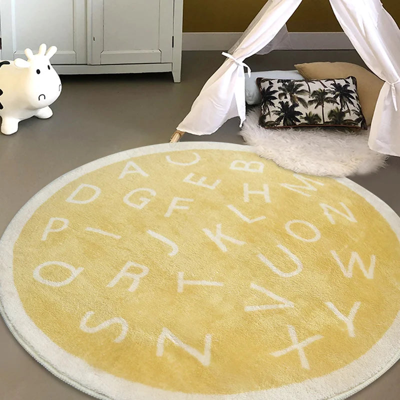 Cartoon Alphabet Children's Carpet Fluffy Soft Baby Crawling Rugs.